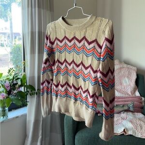 Heartloom Multicolor Chevron Knit Sweater